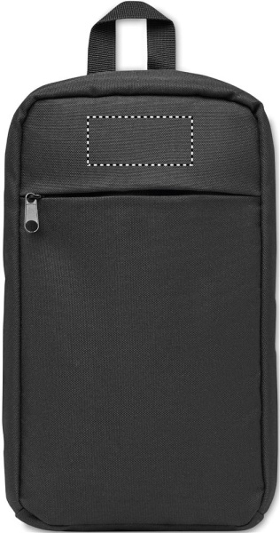 Cross chest bag in 600D Rpet: Logo position – top of the product