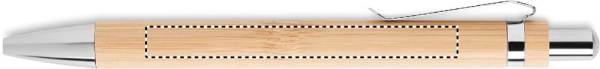 Stylo sans encre longue durée: Emplacement du logo — corps du stylo, lecture pour droitier
