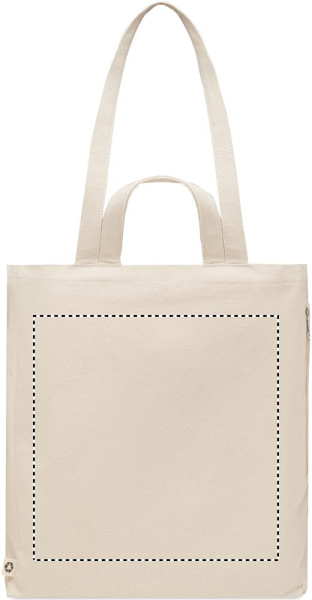 Recycled cotton shopping bag: Logo position – front of the product