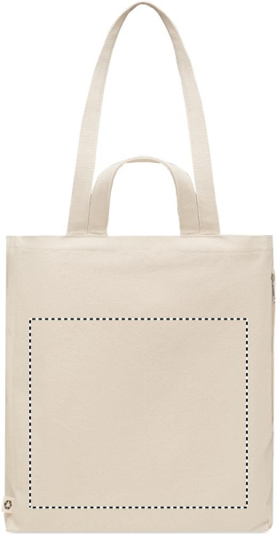 Recycled cotton shopping bag: Digital transfer printing – front of the product
