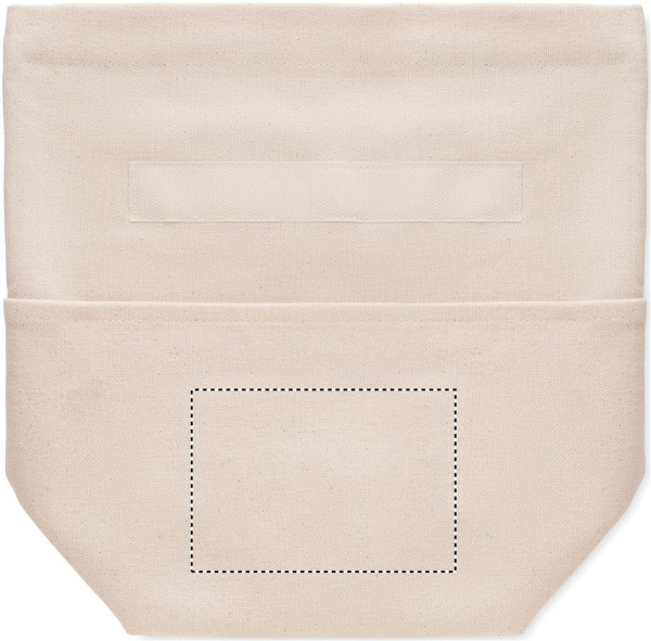 Recycled cotton cooler bag: Logo position – front pocket