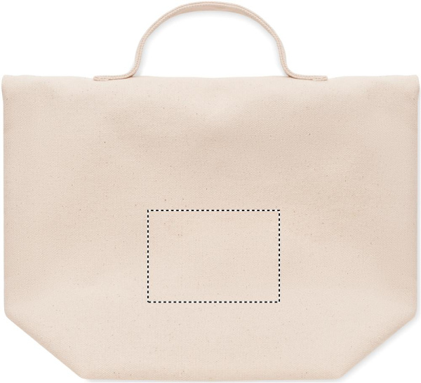 Recycled cotton cooler bag: Logo position – back of the product