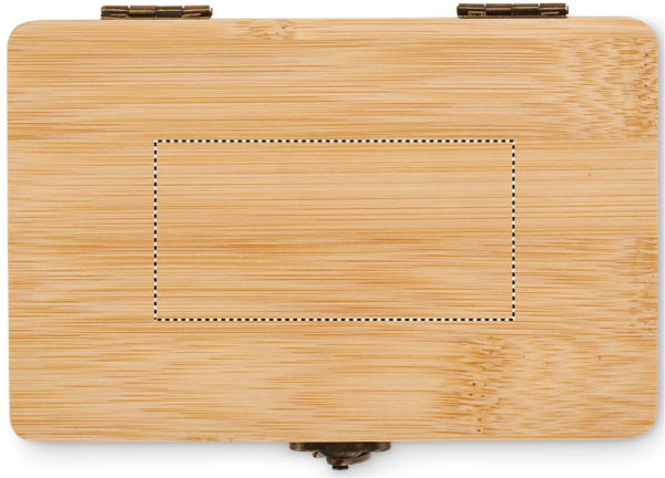 13 piece tool set, bamboo case: Pad printing – box: top