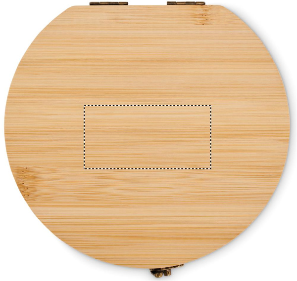 15 piece tool set bamboo case: Pad printing – box: bottom