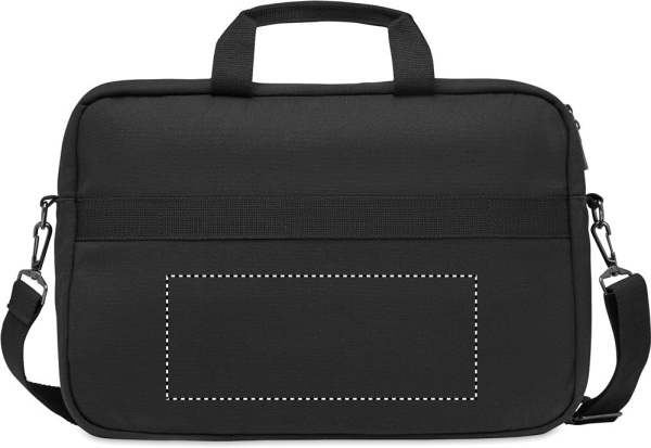 Torba na laptop z pranego płótna: Położenie logo — tył produktu