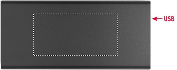 10000 mAh akupank: Logo asukoht – toote alaosa
