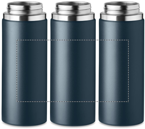 Bouteille à double paroi 500 ml: Sérigraphie circulaire – autour du produit