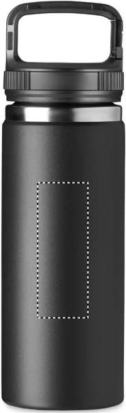 Bouteille à double paroi 500 ml: Emplacement du logo – face arrière du produit