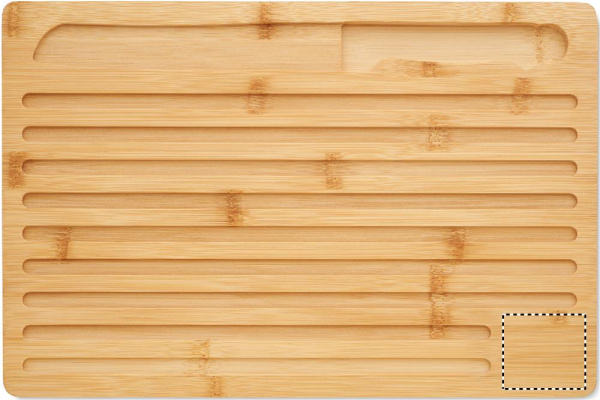 Bamboo cutting board set: Logo position – board: side 1 of the product