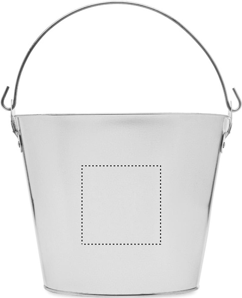 Metal beer bucket 4L: Logo position – side 1 of the product