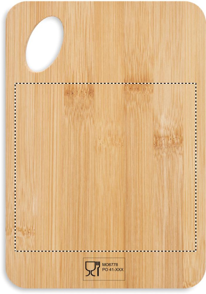 Bamboo cutting board: Logo position – side 2 of the product