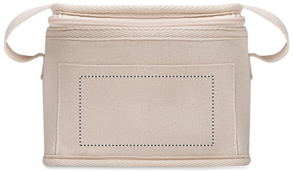 Sac isotherme pour 6 canettes: Emplacement du logo — Poche avant