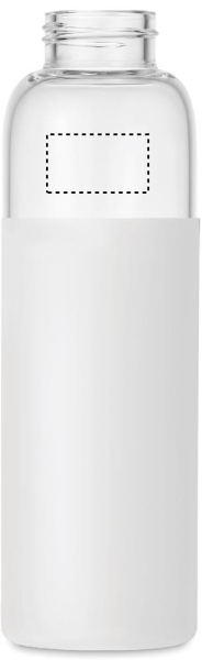 Glass bottle in silicone pouch 500 ml: Logo position – front of the product
