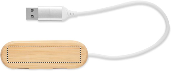 Разветвитель USB: Место нанесения логотипа – верхняя часть изделия