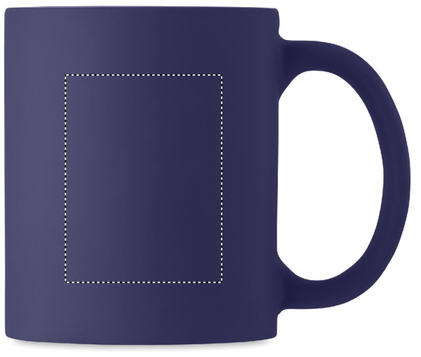 Kaffeebecher, matt 300 ml: Logoposition – für Rechtshänder
