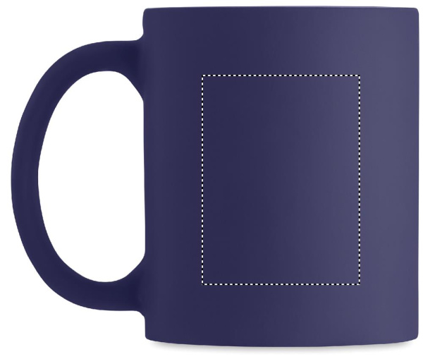 Kaffeebecher, matt 300 ml: Logoposition – für Linkshänder