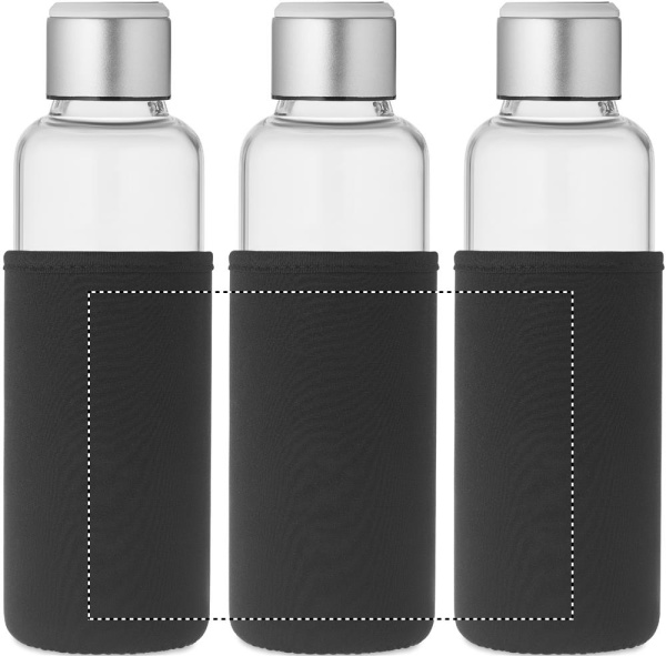 Glasflaska med vätskepåminnelse 500 ml: Transfertryck – påse