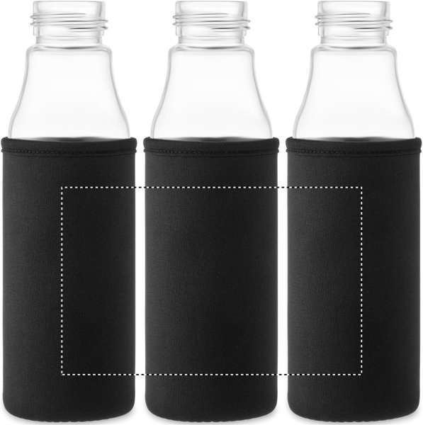 Glasflasche 500 ml: Transferdruck – Beutel