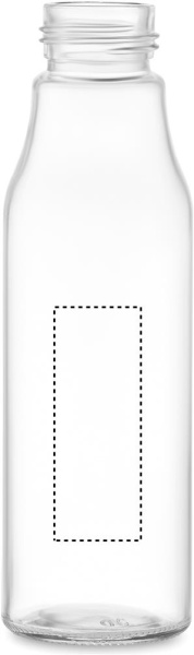 Glasflasche 500 ml: Logoposition – Vorderseite des Produkts