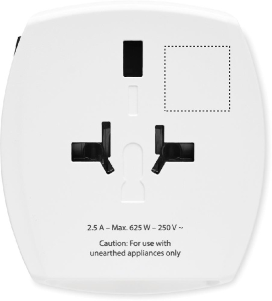 Adapter podróżny SKROSS MUV USB A/C: Położenie logo – górna część produktu