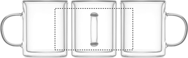 Mug à double paroi pour sublimation: Sérigraphie circulaire – autour du produit