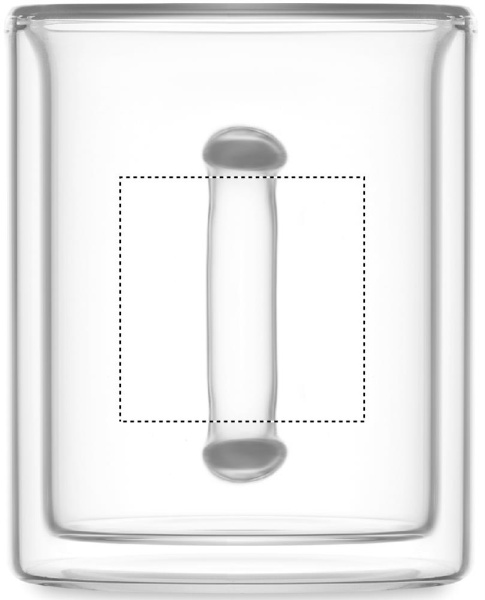 Mug à double paroi pour sublimation: Emplacement du logo — À l’opposé de la poignée