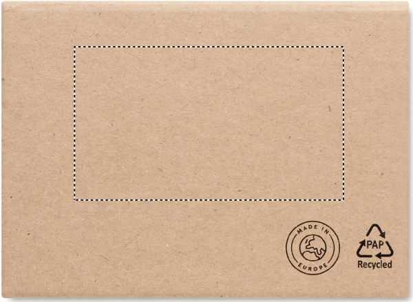 Ensemble de blocs de notes recyclées: Emplacement du logo — dessous du produit