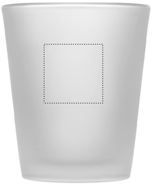 Sublimaatio-snapsilasi 44 ml: Logon sijainti – tuotteen takaosa