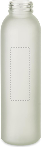 Glasflaska för sublimering 500 ml: Logotypens placering – produktens sida 1
