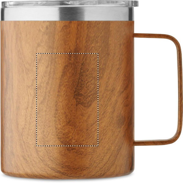 Mug à double paroi 300 ml: Emplacement du logo — lecture pour droitier