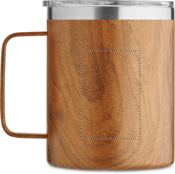 Mug à double paroi 300 ml: Emplacement du logo — lecture pour gaucher