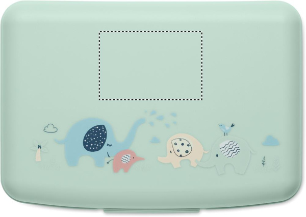 Boîte-repas pour enfant en PP: Emplacement du logo – couvercle