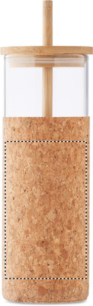 Glasbecher Molunge mit Korkhülle 450 ml: Logoposition – Beutel