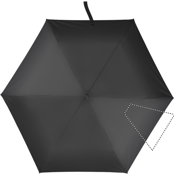 MINIBRELLA ultraleichter 19" windfester Taschenschirm: Logoposition – Segment 4