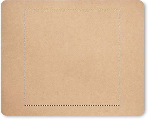 Tapis de souris en papier recyclé: Gravure laser — Face 1 du produit