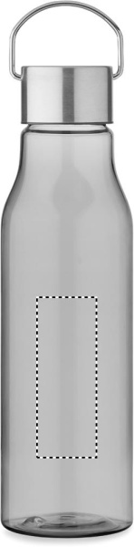 RPET-flaska med PP-lock 600 ml: Logotypens placering – produktens framsida