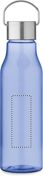 RPET-flaska med PP-lock 600 ml: Logotypens placering – produktens baksida