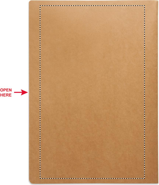 Zeichen-Set für Kinder: Logoposition – Notizbuch: Rückseite