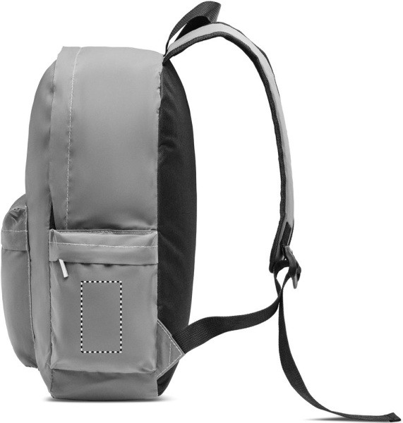 Sac à dos hautement réfléchissant 190T: Emplacement du logo – face pocket
