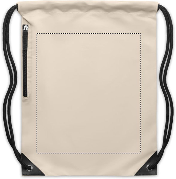 Sac à cordon réfléchissant: Emplacement du logo – face avant du produit