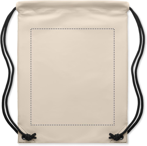 Sac à cordon réfléchissant: Emplacement du logo – face arrière du produit