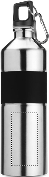 Edelstahl-Trinkflasche 750 ml: Logoposition – unterer Bereich der Produktrückseite