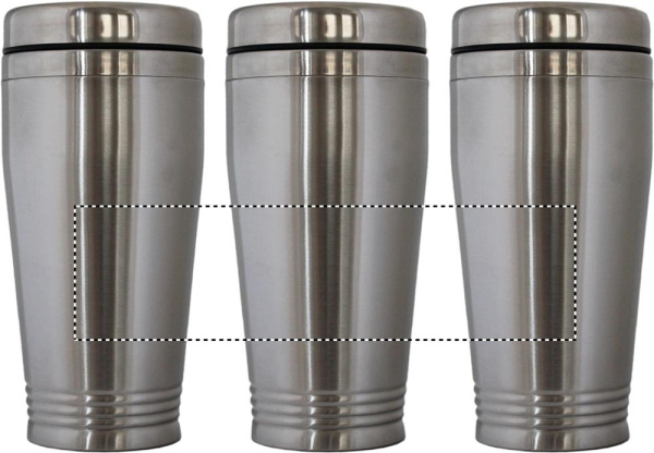 Dubbelväggad termosmugg Rodeodrive 400 ml: Rundscreentryck – runt produkten