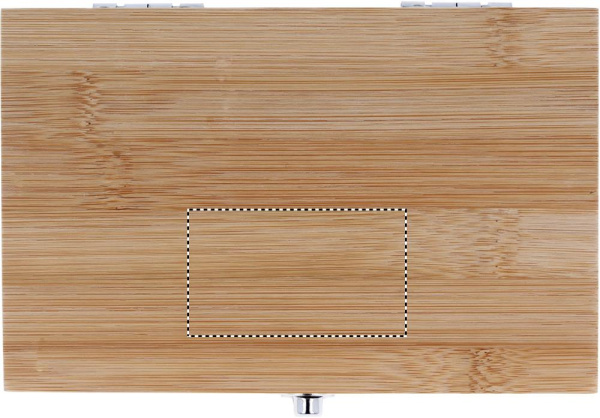 Wine set in bamboo box: Pad printing – box: top