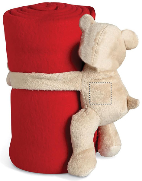 Kinder-Fleece-Decke: Logoposition – Rückseite 2