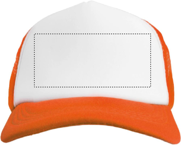 Casquette trucker à 5 panneaux: Broderie — Avant du produit
