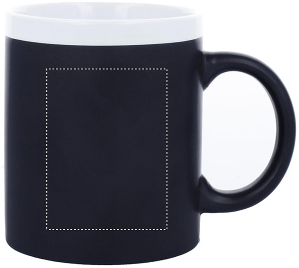 Mug ardoise en grès 300 ml: Emplacement du logo — lecture pour droitier