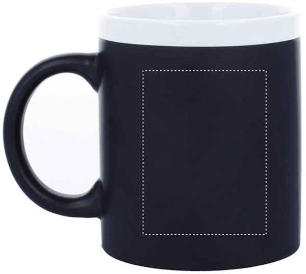 Mug ardoise en grès 300 ml: Emplacement du logo — lecture pour gaucher