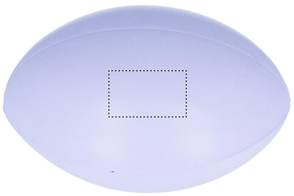 Anti-stress PU rugby ball: Logo position – segment 2