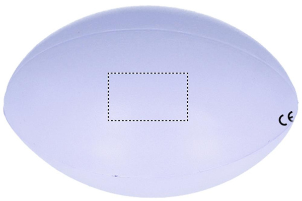 Anti-stress PU rugby ball: Logo position – segment 4
